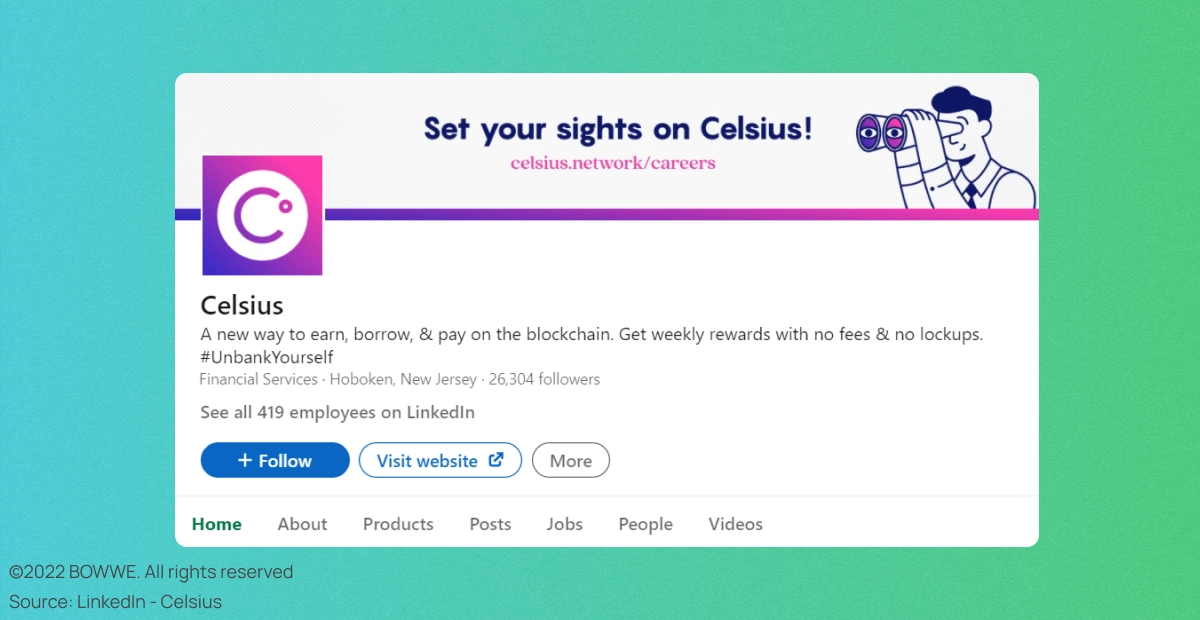 Celsius profile on LinkedIn