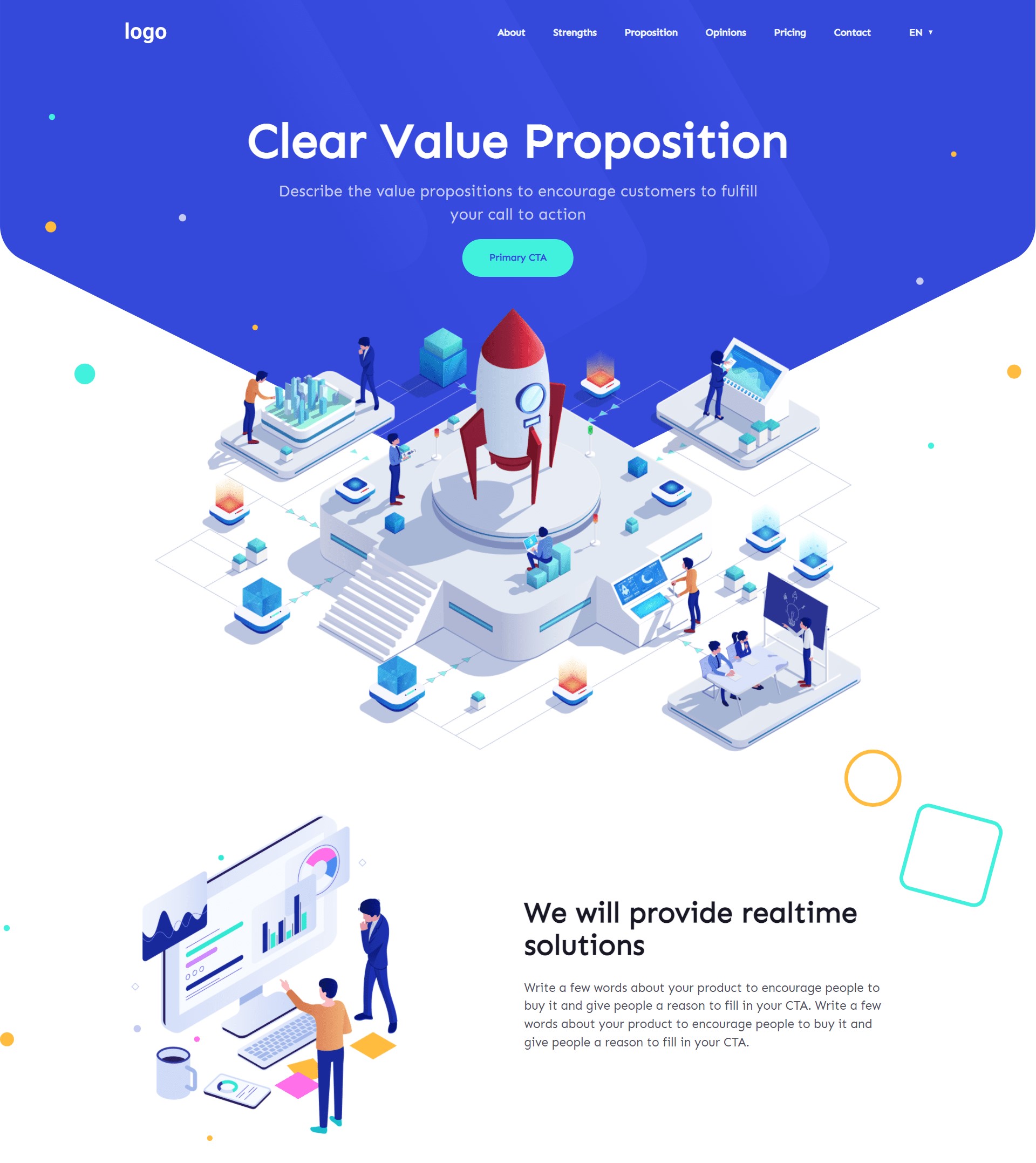 Landing Page-Produkt - Vorlage von BOWWE