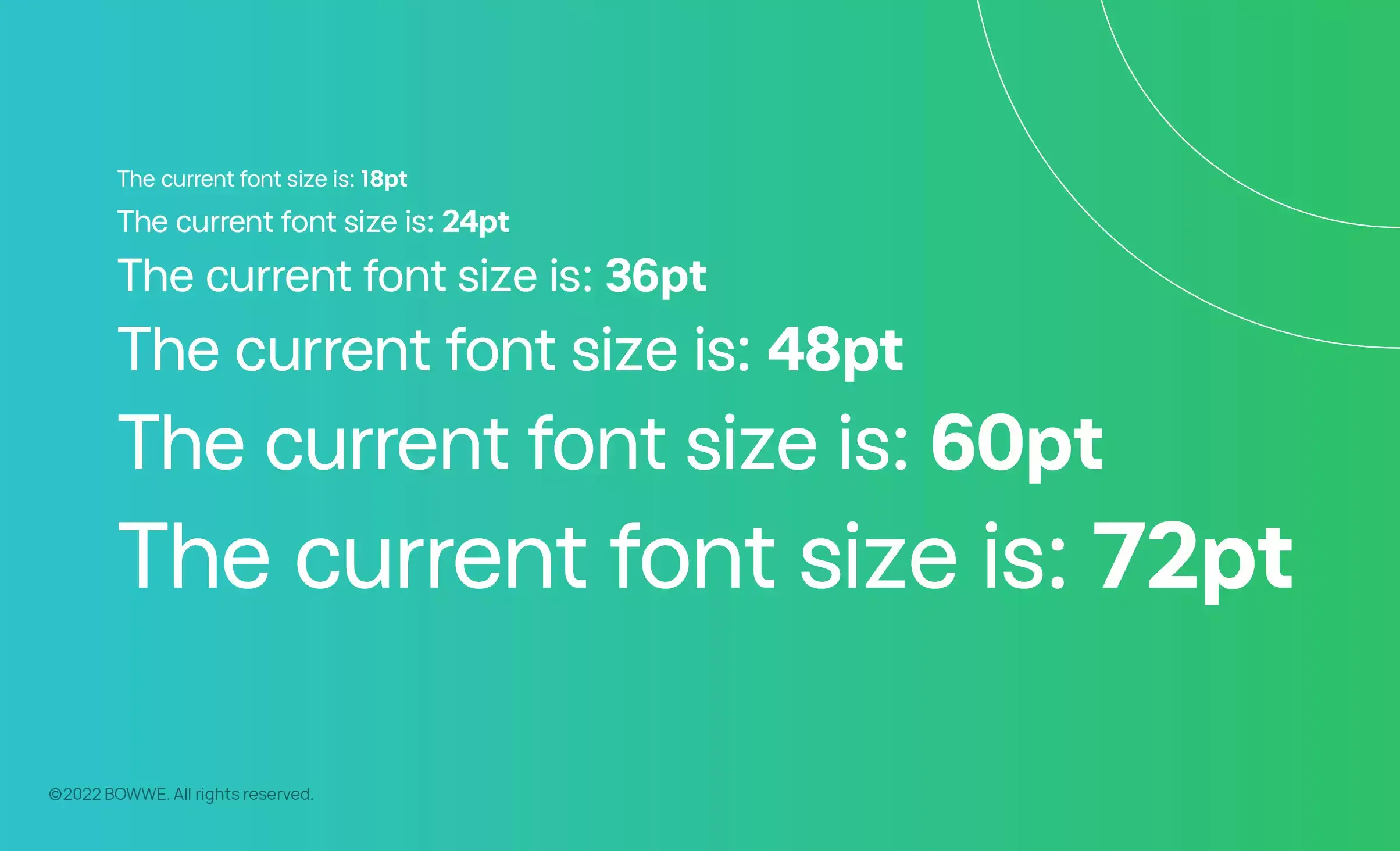 Grafik - Wählen Sie die Schriftgröße aus